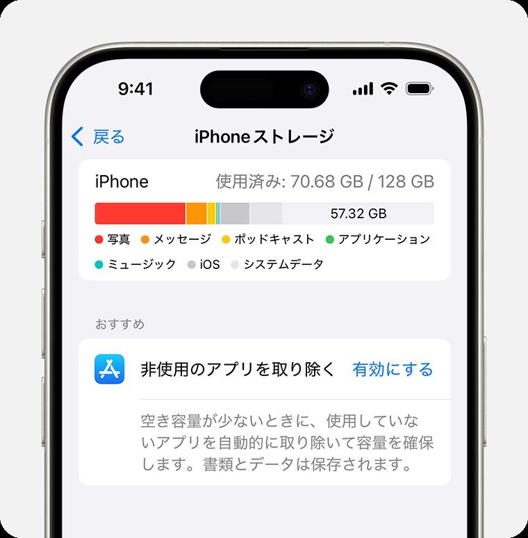 【新潟　携帯電話】ｉＰｈｏｎｅの容量不足の解消